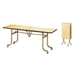 フライト角テーブル(天板折タタミ収納式)